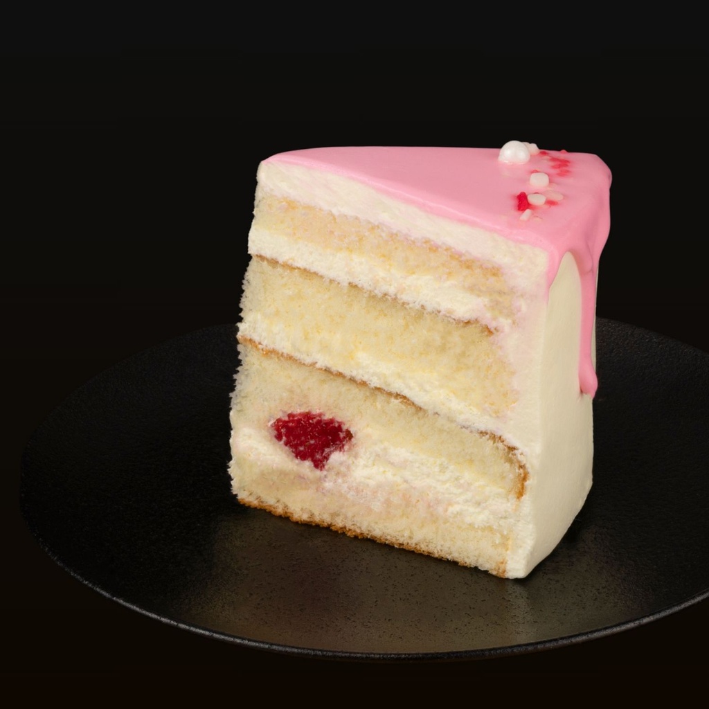 Kids Fresh Cream Cake (Pink)-slice