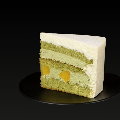 [SLI-017] Green Tea Fresh Cream Cake Slice